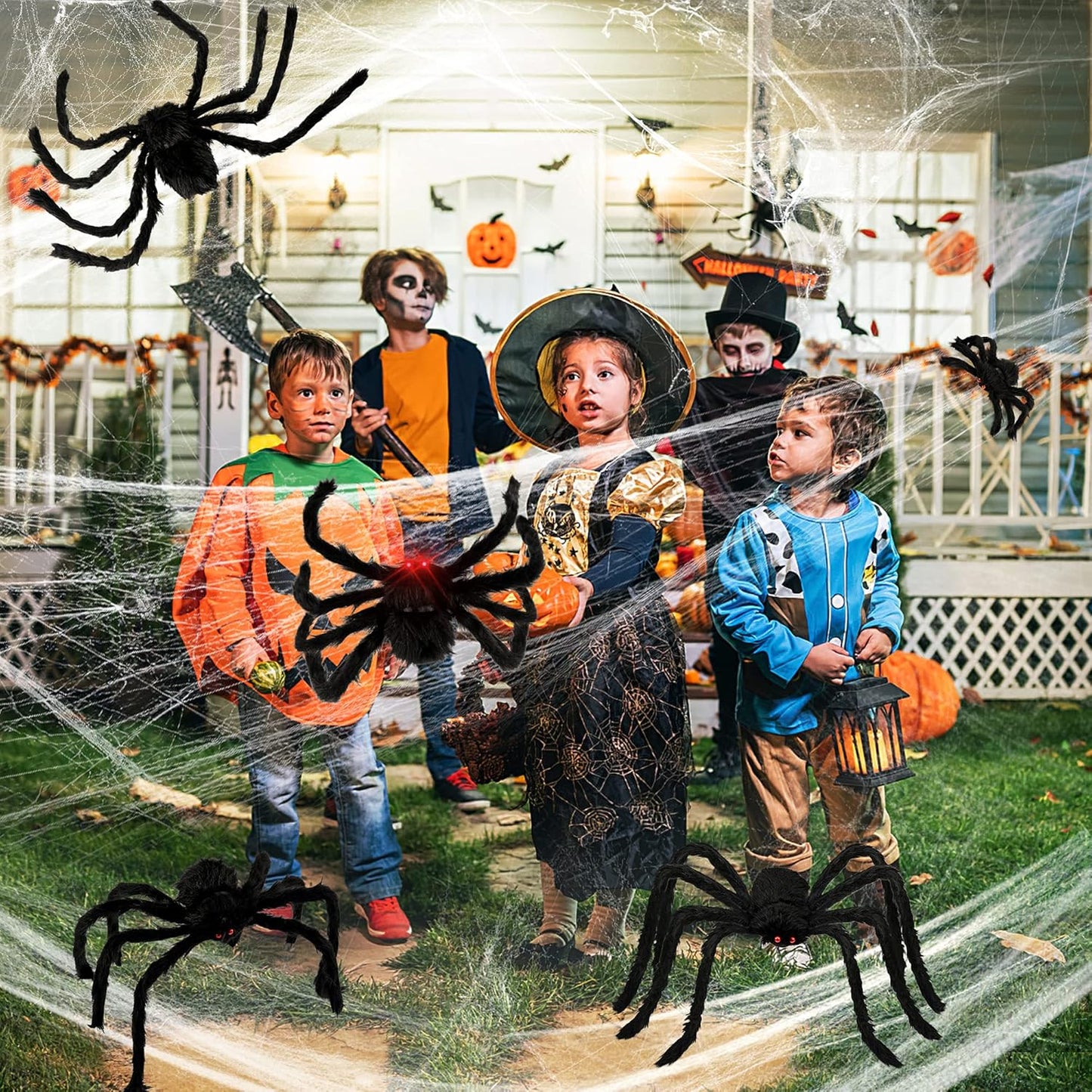 Giant Halloween Spider – Set of 6