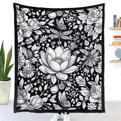 Halloween Coloring Blanket with 24 Washable Markers