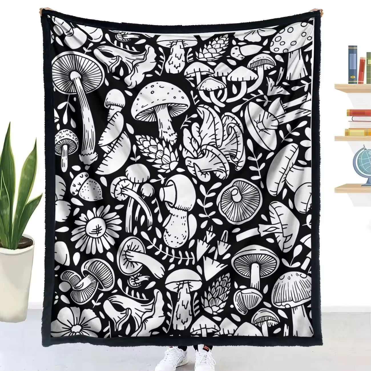 Halloween Coloring Blanket with 24 Washable Markers