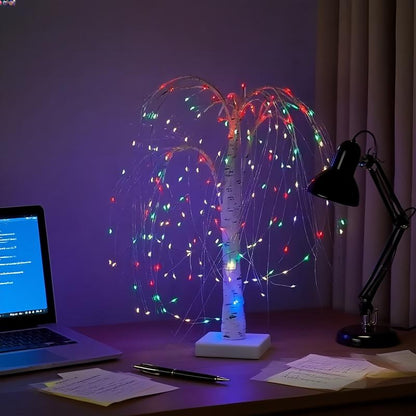 15.75-Inch Lighted Halloween Willow Tree with Colorful LED Lights