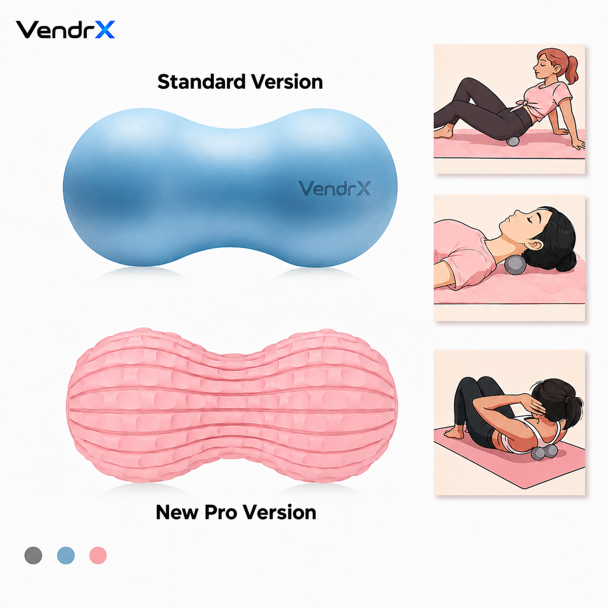 Peanut Massage Ball – Deep Tissue Muscle Roller