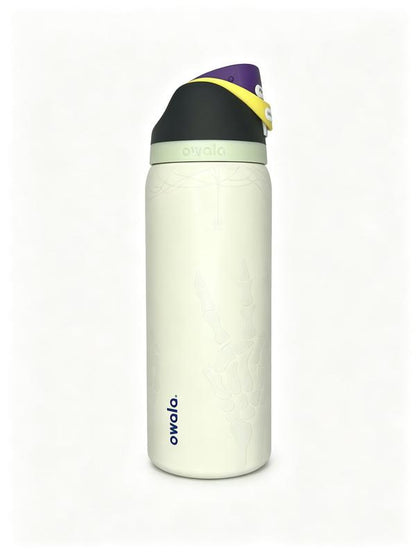 Glow-in-the-Dark Skeleton Insulated Water Bottle – 24 oz