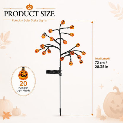 Pumpkin Solar Stake Lights – 2 Pack