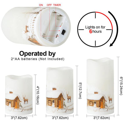Halloween Flameless LED Candle Set of 3