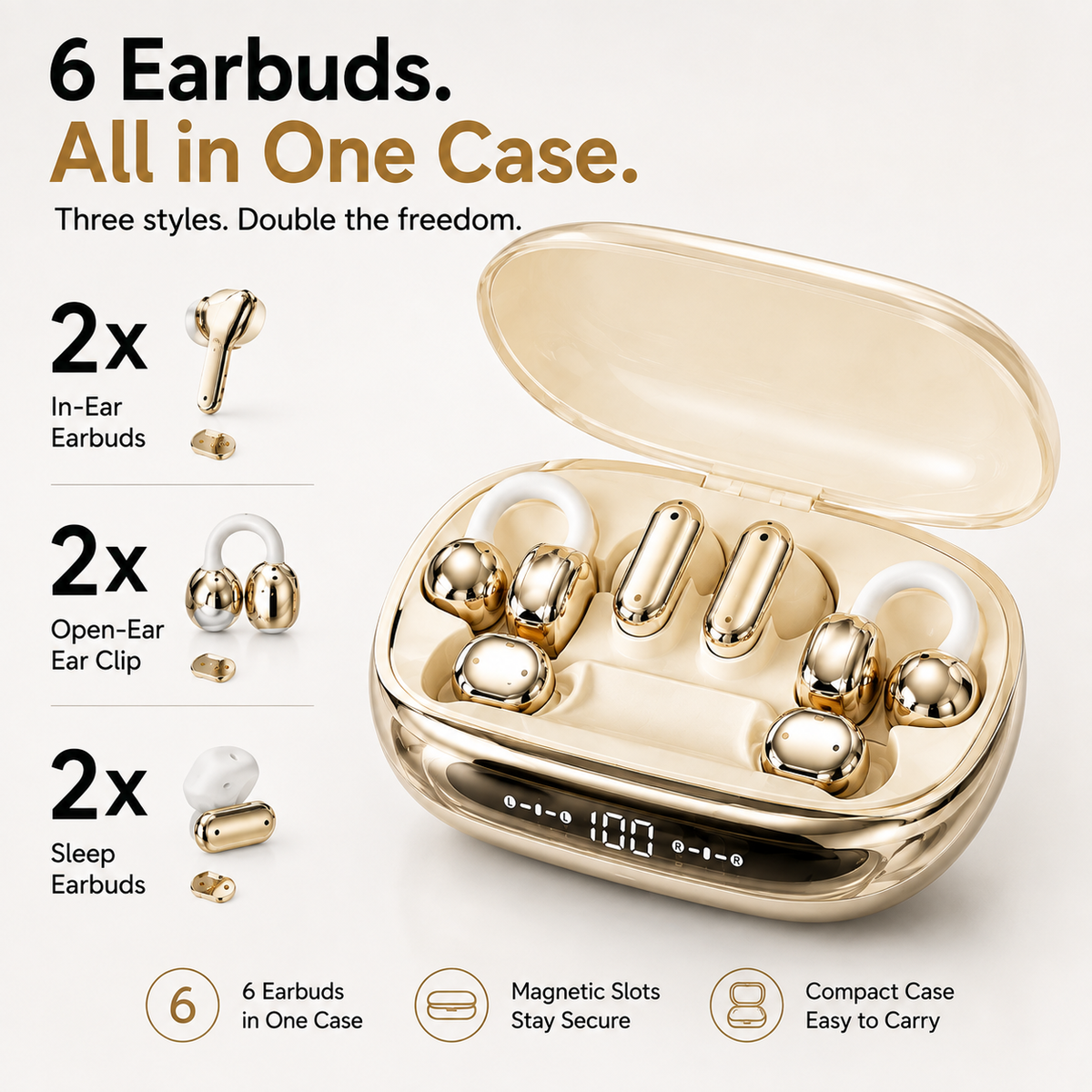 Ultra 6-in-1 Bluetooth Earphones & Integrated Power Bank