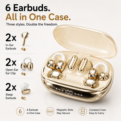 Ultra 6-in-1 Bluetooth Earphones & Integrated Power Bank