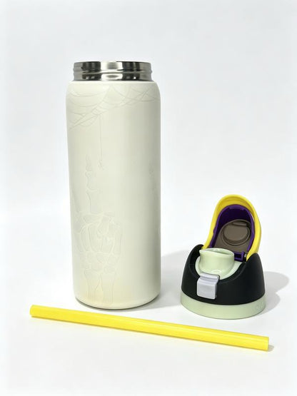 Glow-in-the-Dark Skeleton Insulated Water Bottle – 24 oz