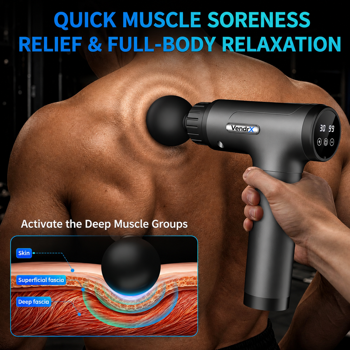 VendrX™ X6 - Deep Tissue Massage Gun