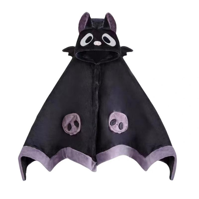Cozy Halloween Bat Costume Poncho