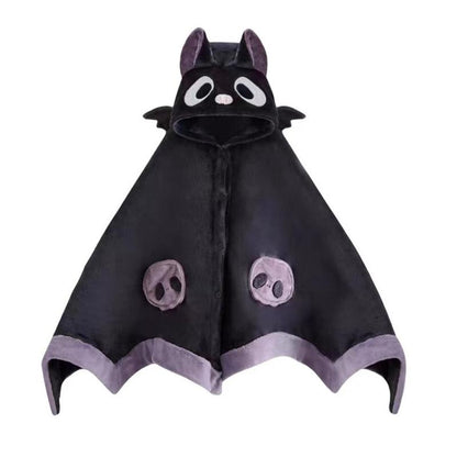 Cozy Halloween Bat Costume Poncho