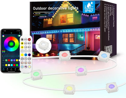 50 FT Permanent Outdoor RGB Lights with 30 LEDs