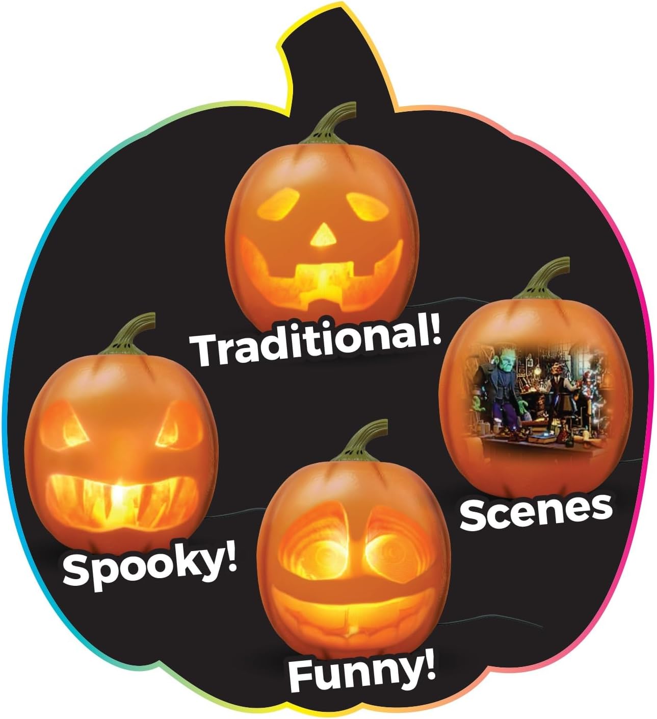 12-Inch Animated Talking Pumpkin with Motion Sensor, Projector and Speaker