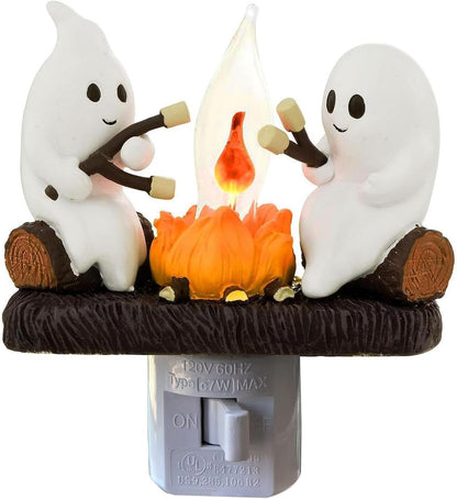 Ghost Campfire Flickering Plug-In Night Light
