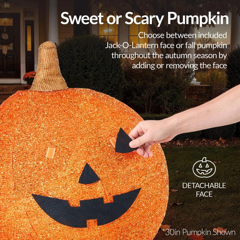 Lighted Pop-Up Halloween Pumpkin Set – 2 Pack