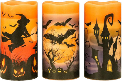 Halloween Flameless LED Candle Set of 3