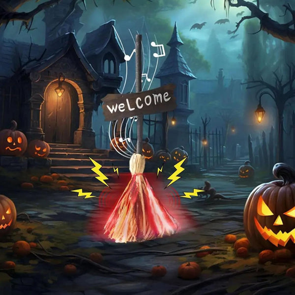 Dancing Witch Broom Decoration