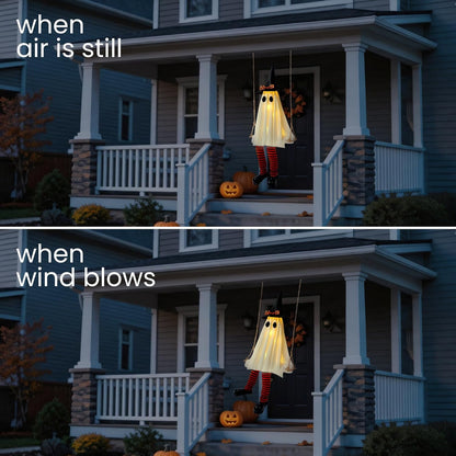 Light-Up Halloween Swing Ghost