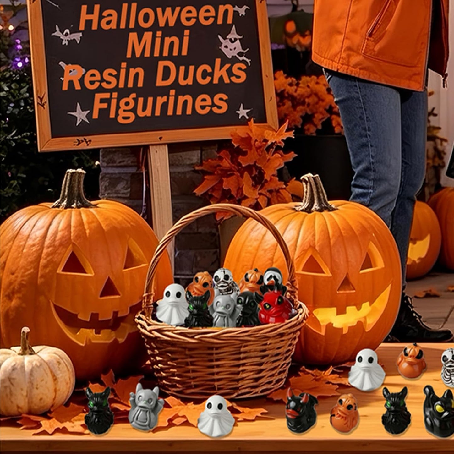 60PCS Halloween Mini Resin Ducks