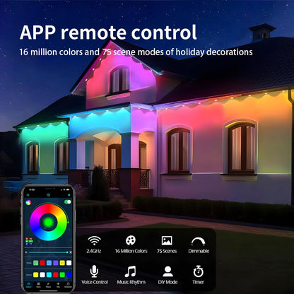 50 FT Permanent Outdoor RGB Lights with 30 LEDs