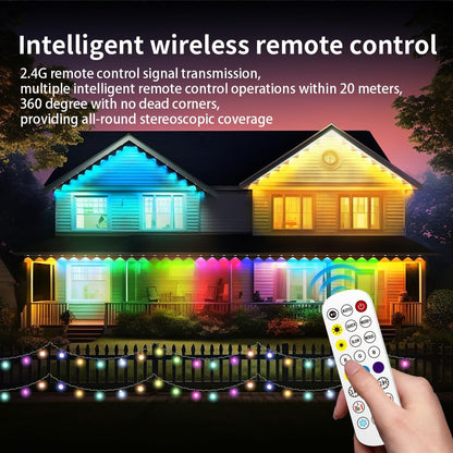 50 FT Permanent Outdoor RGB Lights with 30 LEDs