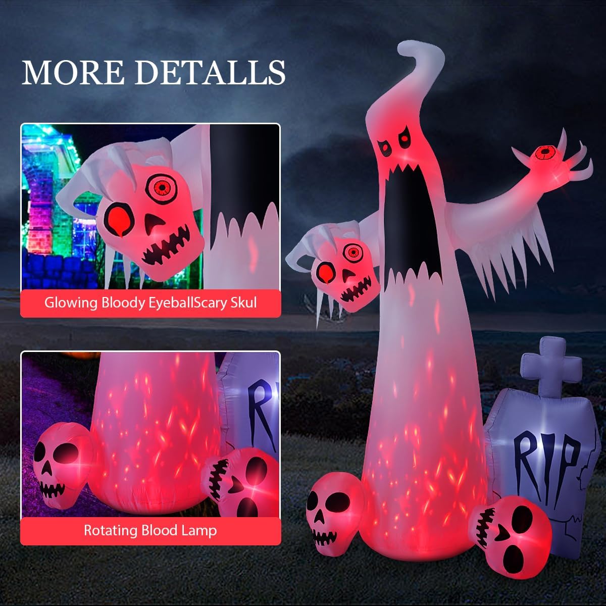 12FT Giant Halloween Ghost Inflatable