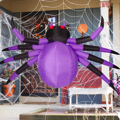 9 FT Halloween Giant Light-Up Spider Inflatable