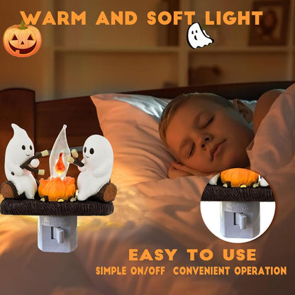 Ghost Campfire Flickering Plug-In Night Light