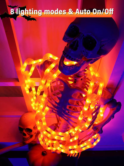 10 FT Solar Halloween Chain Lights with 160 LEDs