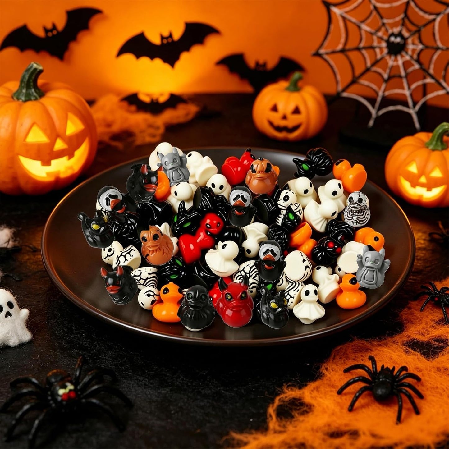 60PCS Halloween Mini Resin Ducks