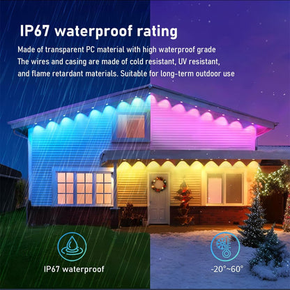 50 FT Permanent Outdoor RGB Lights with 30 LEDs