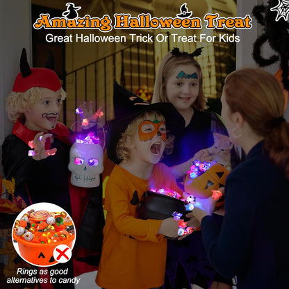 50PCS Halloween LED Light-Up Rings
