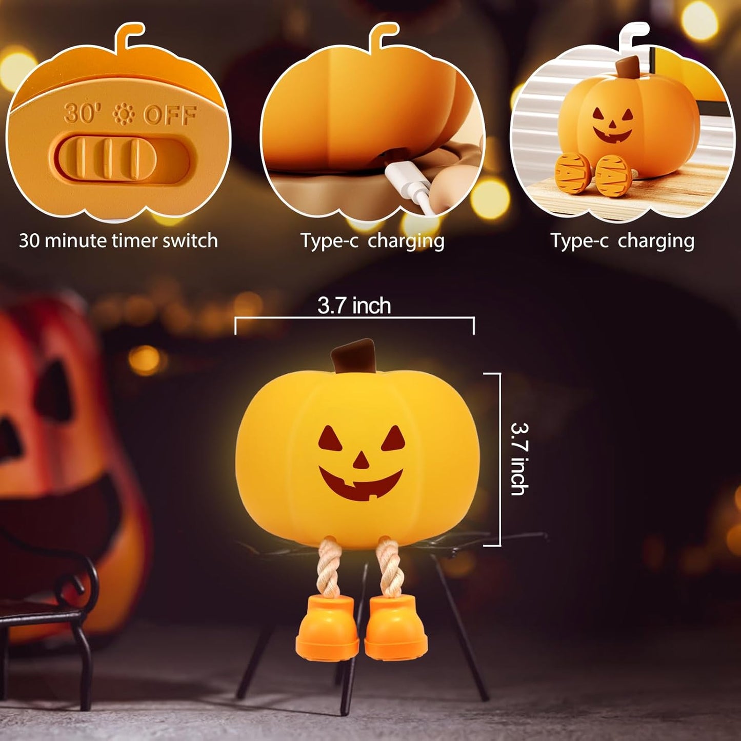 Halloween Pumpkin Night Light