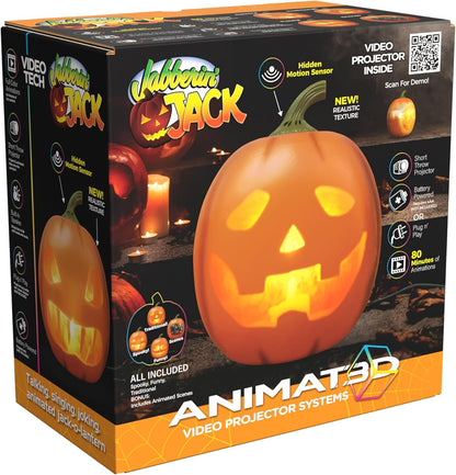 12-Inch Animated Talking Pumpkin with Motion Sensor, Projector and Speaker