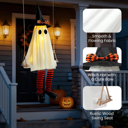 Light-Up Halloween Swing Ghost