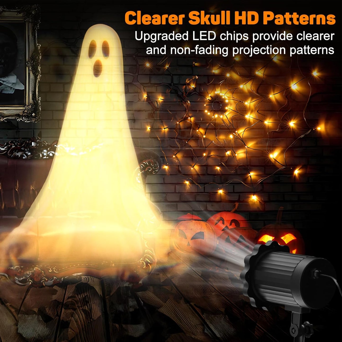 3D Ghost Halloween Projector Light