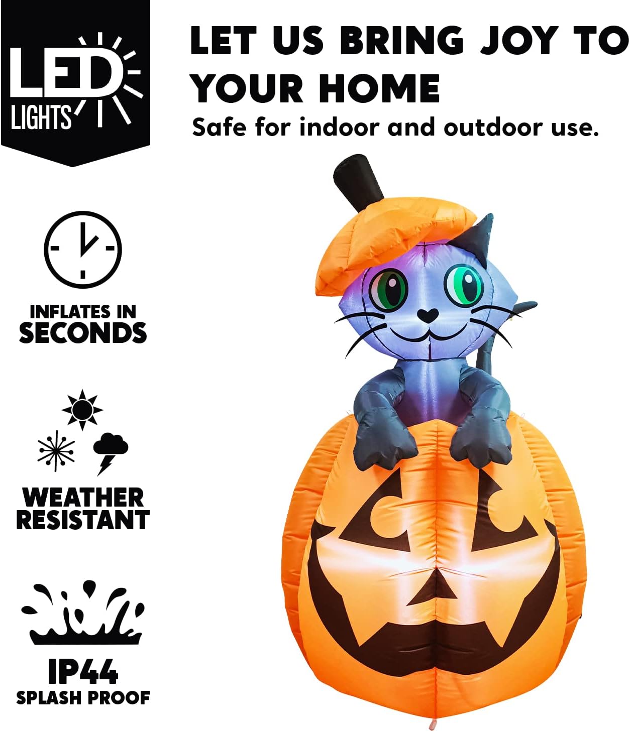5FT Animated Halloween Cat Inflatable