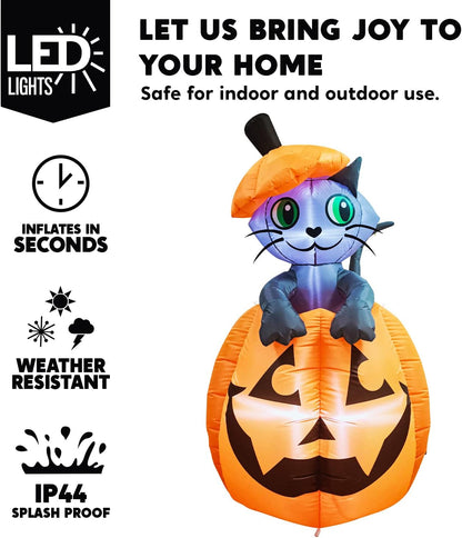 5FT Animated Halloween Cat Inflatable