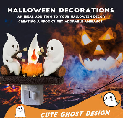 Ghost Campfire Flickering Plug-In Night Light