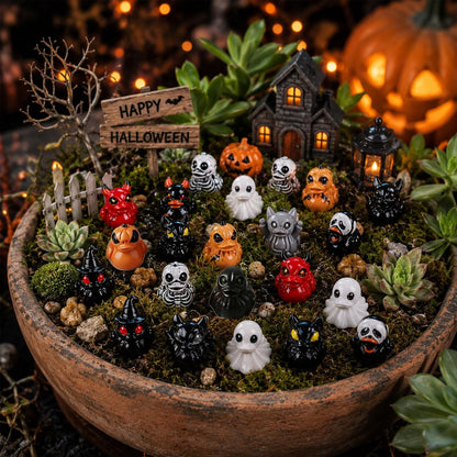 60PCS Halloween Mini Resin Ducks