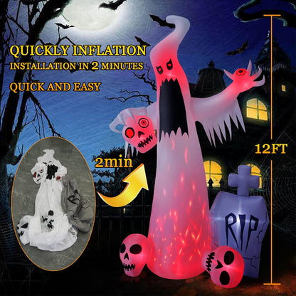 12FT Giant Halloween Ghost Inflatable