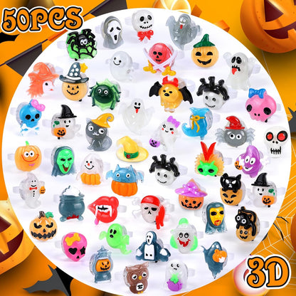 50PCS Halloween LED Light-Up Rings