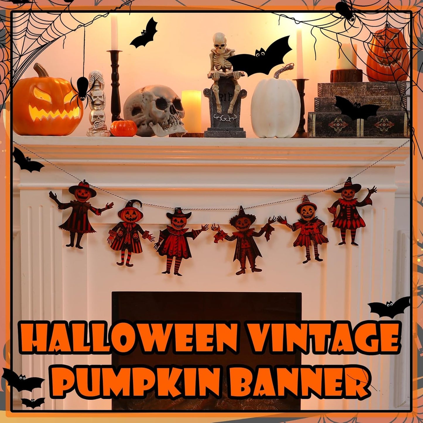 Vintage Halloween Pumpkin Garland