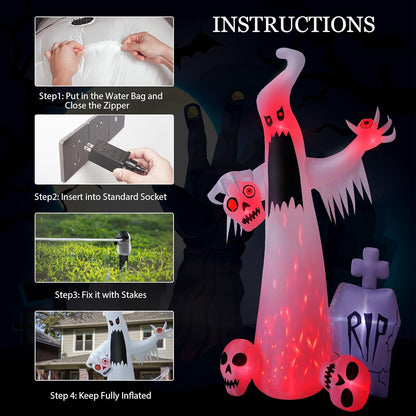 12FT Giant Halloween Ghost Inflatable