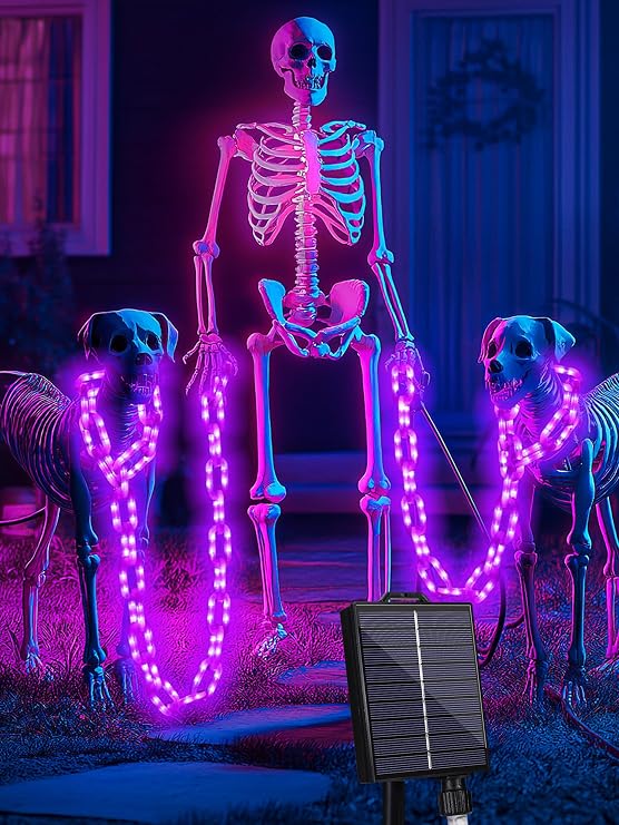 10 FT Solar Halloween Chain Lights with 160 LEDs