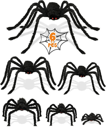 Giant Halloween Spider – Set of 6