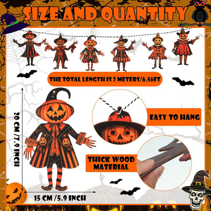 Vintage Halloween Pumpkin Garland