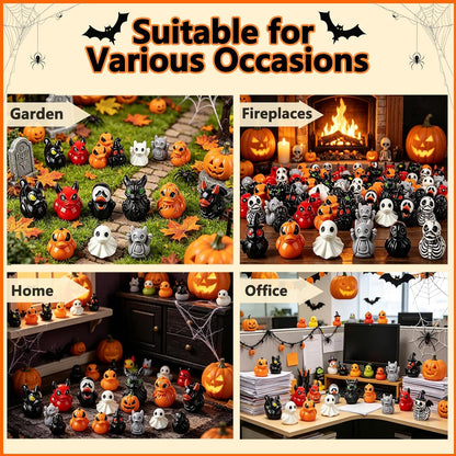 60PCS Halloween Mini Resin Ducks