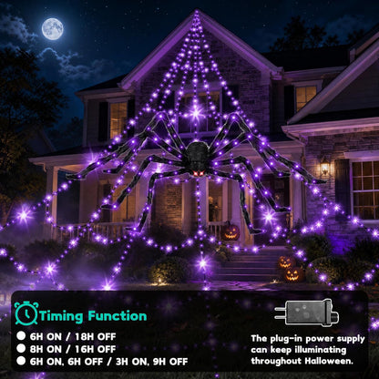Light-Up Halloween Spider Web