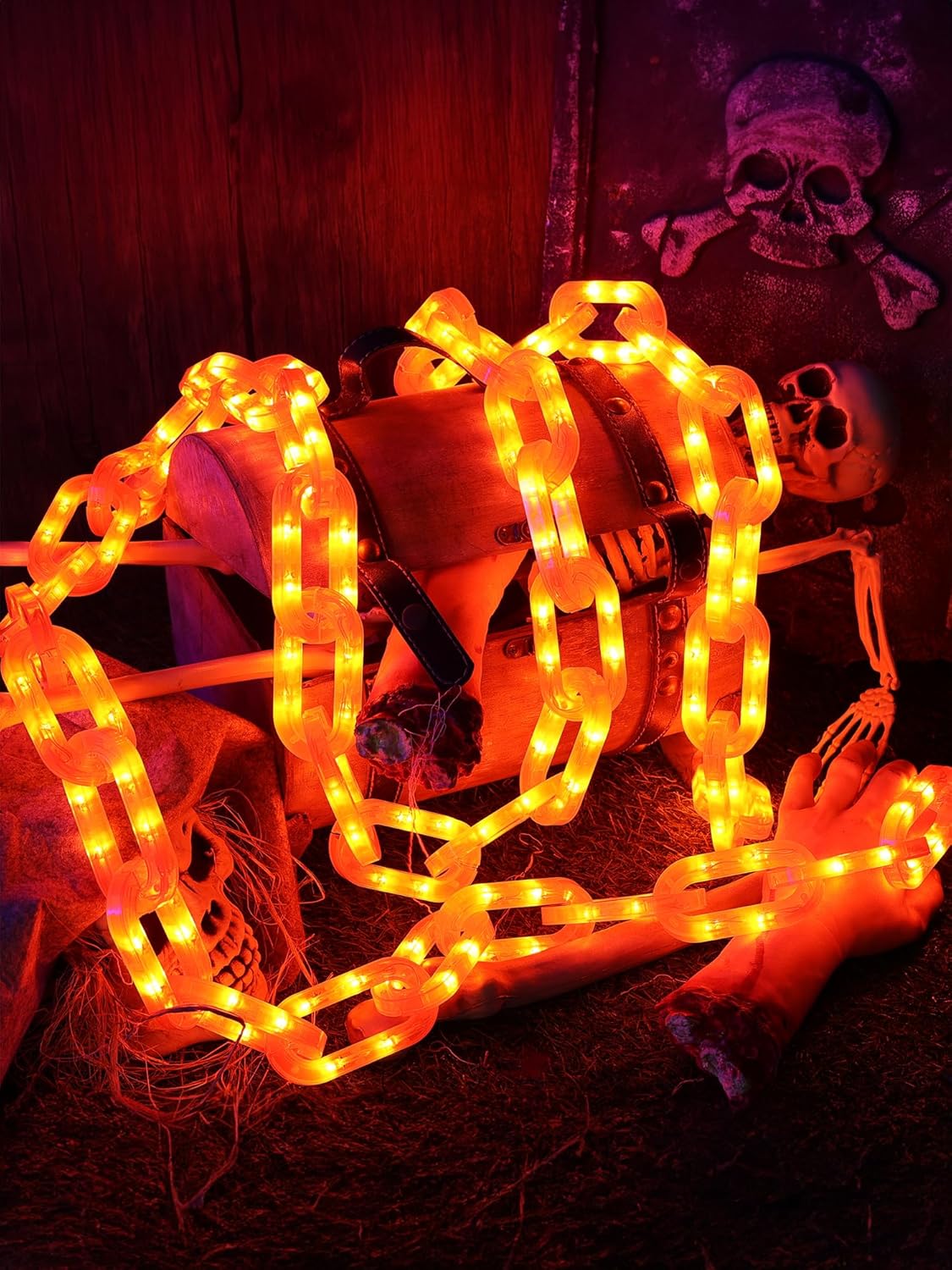 10 FT Solar Halloween Chain Lights with 160 LEDs