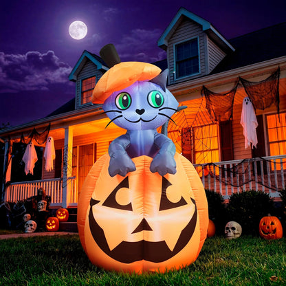 5FT Animated Halloween Cat Inflatable